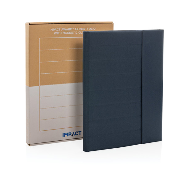 Impact Aware™ A4 portfolio with magnetic closure - Navy