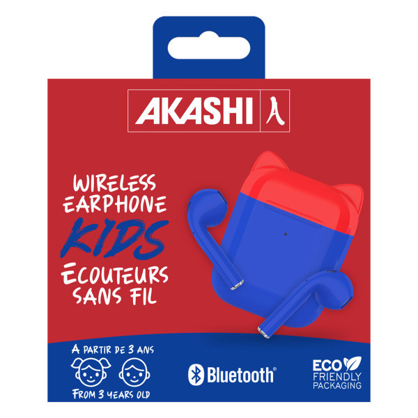 SEITA - ÉCOUTEURS KIDS SANS FIL BLUETOOTH BLEU ET ROUGE