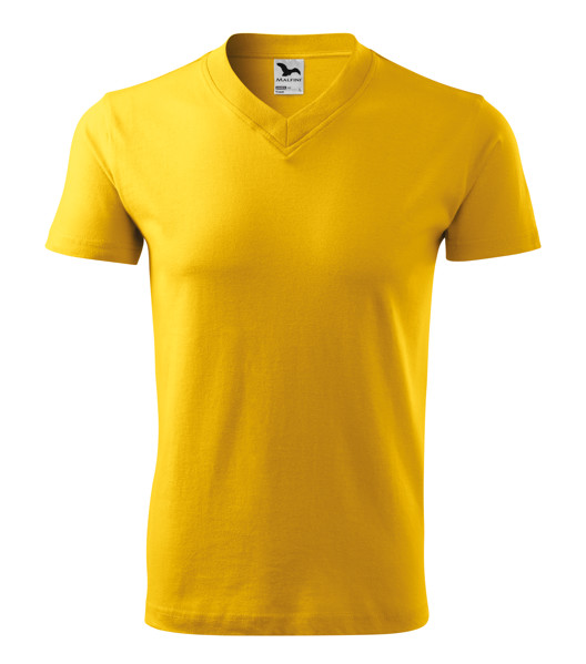 Tričko Unisex Malfini® V-Neck - Žltá / M