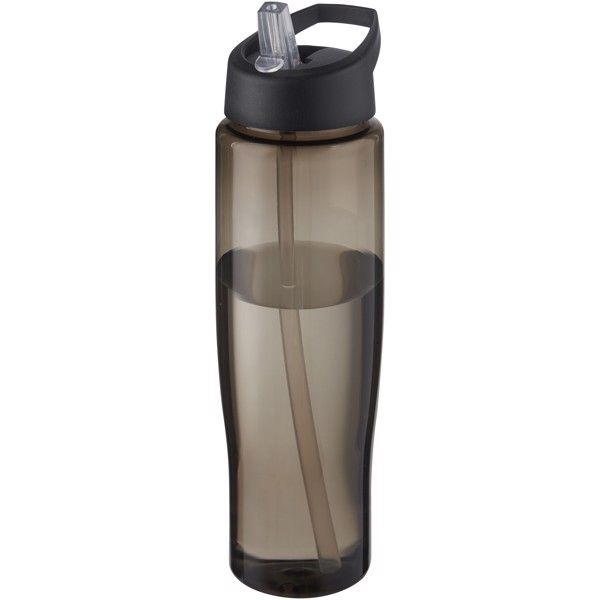 H2O Active® Eco Tempo športová fľaša 700 ml s uzáverom s výlevkou - Jednofarebná čierna / Uhľová