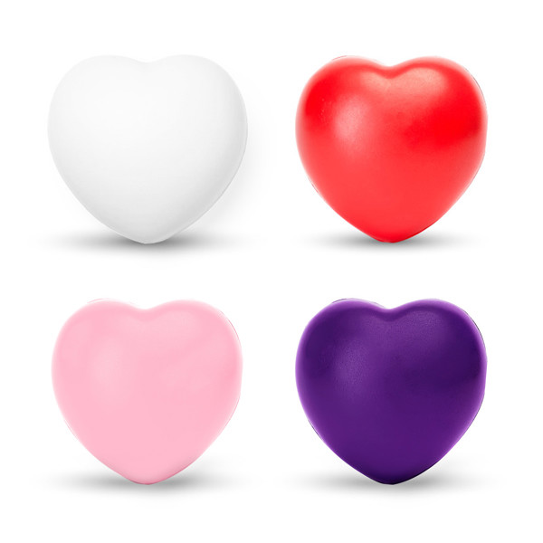 Biku Heart-Shaped Stres - White