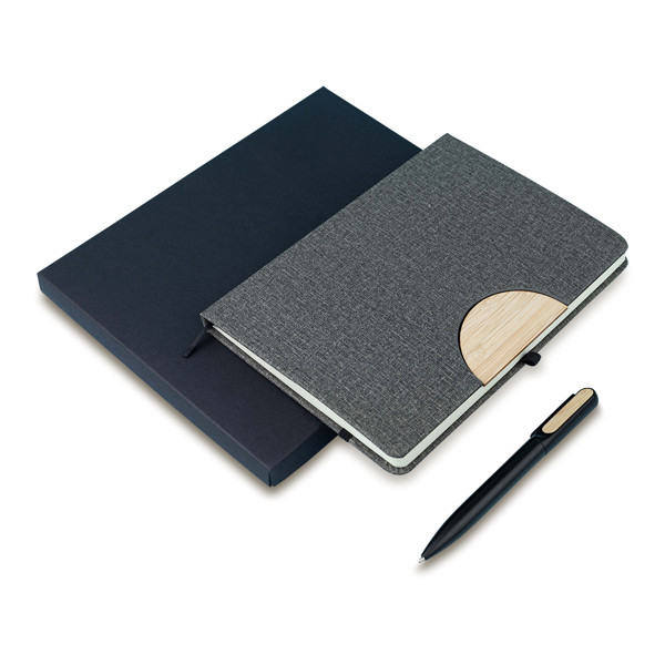 Fold notepad & pen set - Grey