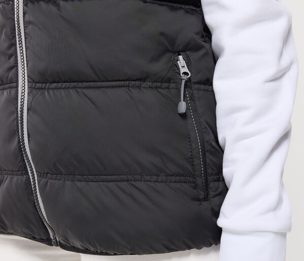 Bodywarmer doudoune femme avec capuche - BLACK / GREY / XXL