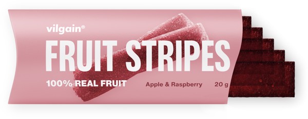 Vilgain Fruit Stripes 20 g Apple and raspberry