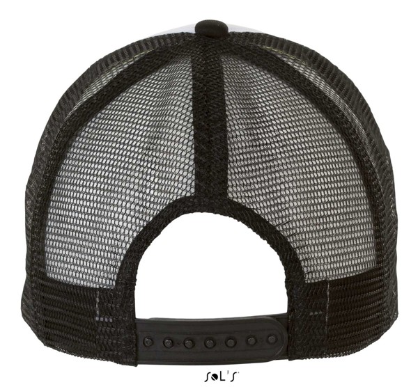 Sol's Bubble - Five Panel Mesh Cap - White / Black