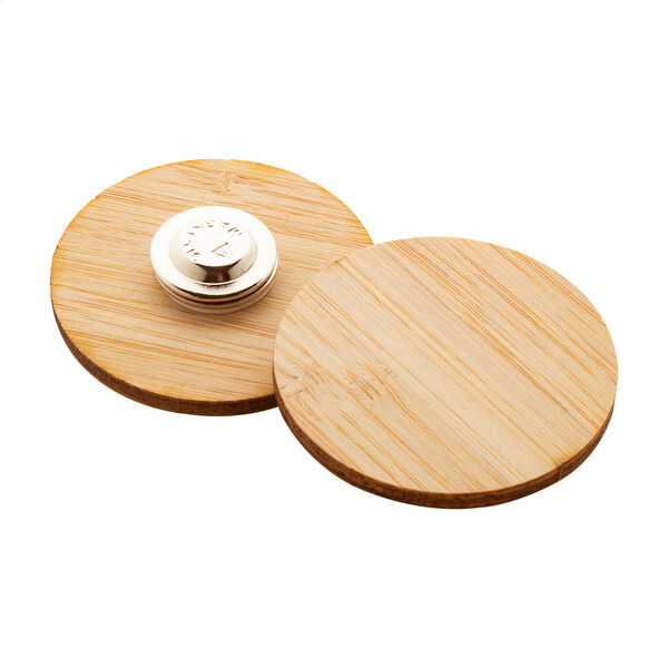 Badge en bambou BooBadge - Naturelle