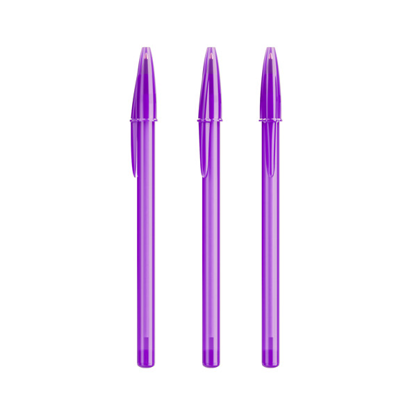 BIC® Style Ballpen - Violet Transparent / Violet Transparent /  Encre Noire