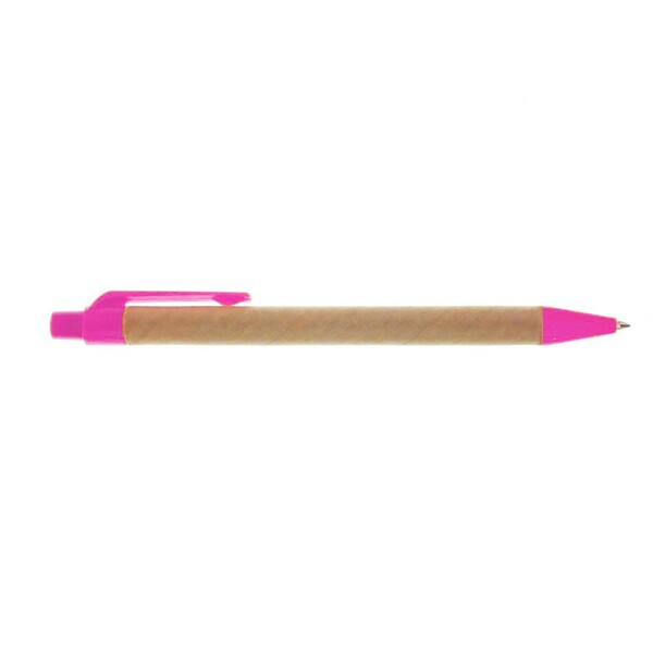 Recycled cardboard ball pen | Nicholas - pink