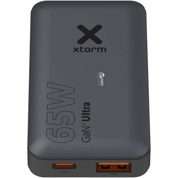 Xtorm snellader voor op reis van 65 W met kabel en reisetui