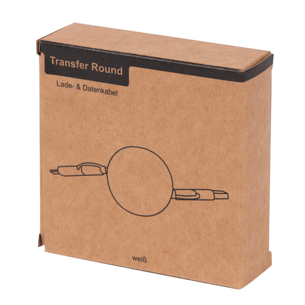 Charging And Data Transfer Cable Transfer Round - White