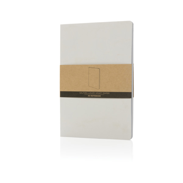 Salton A5 GRS certified recycled paper notebook - White