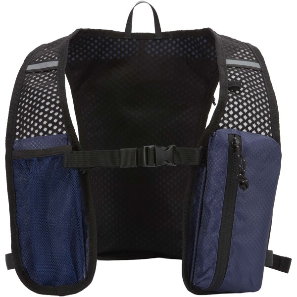 Gilet de course Varyon de 5 L en matériaux recyclés certifiés GRS avec système d’hydratation - Marine