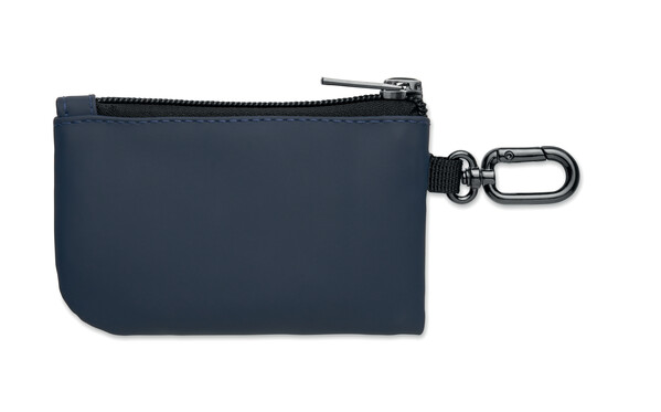 Porte-monnaie PU et mousqueton Guardo - Bleu Marine