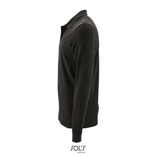 PERFECT MEN LSL POLO 180g Perfect Lsl Men - Antracite MatizadoM