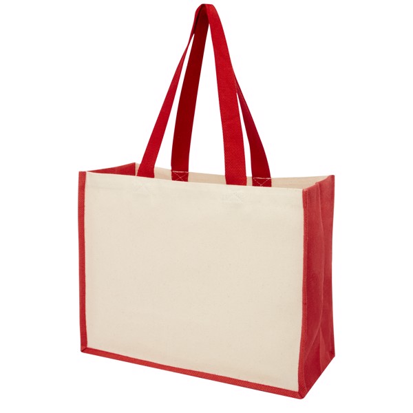 Shopper in iuta e canvas 320 g/m² Varai - 23L - Rosso