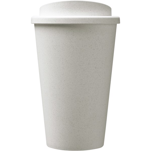 Copo térmico de 350 ml reciclado Americano® - Branco / Preto liso