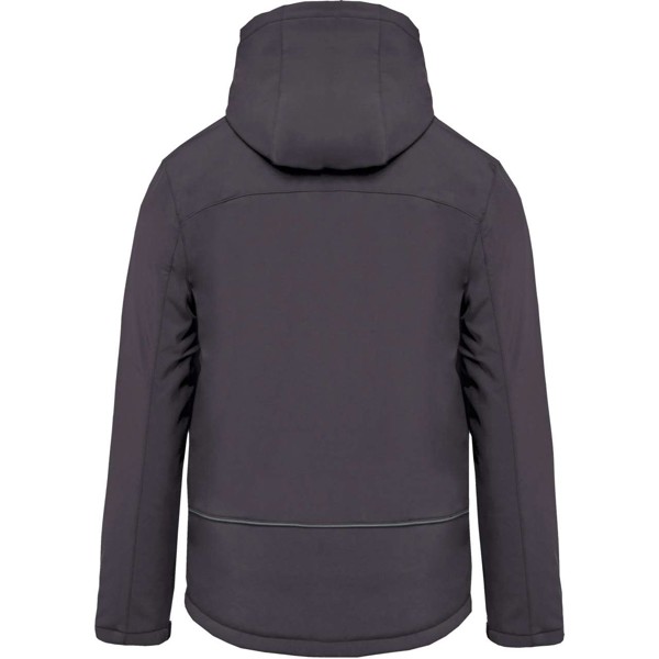 Men's Hooded Softshell Lined Parka - Titanium / XL