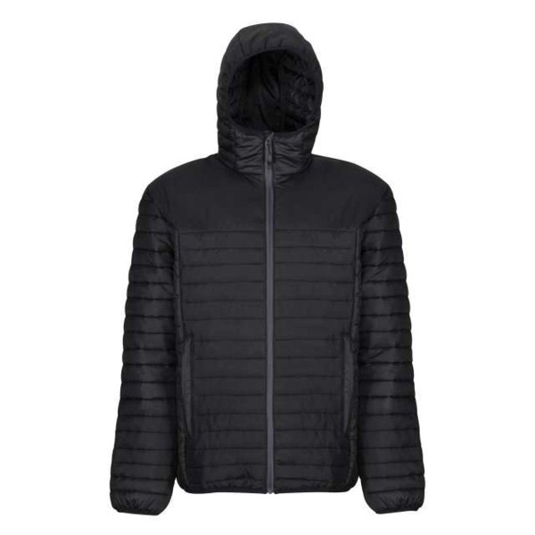 Honestly Made Recycled Thermal Hooded Jacket - Black / 2XL