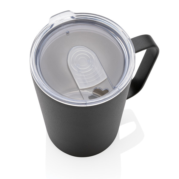 RCS Recycled stainless steel modern vacuum mug with lid - Black