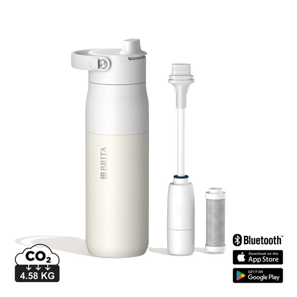 Láhev BRITA LARQ iQ Track s čištěním a filtrací vody, 680 ml - Bílá
