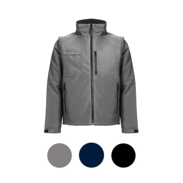 THC ASTANA. Unisex padded jacket with removable sleeves - Grey / XXL