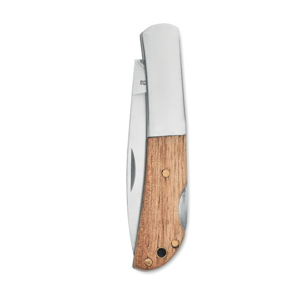 Zložljiv nož Skarp, 6 cm rezilo, akacijev ročaj