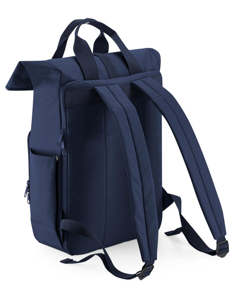 Recycled Twin Handle Roll-Top Laptop Backpack - Grey Marl / ONE SIZE