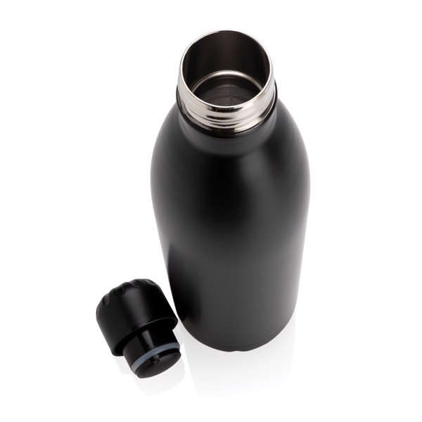 Solid colour vacuum stainless steel bottle 750ml - Black