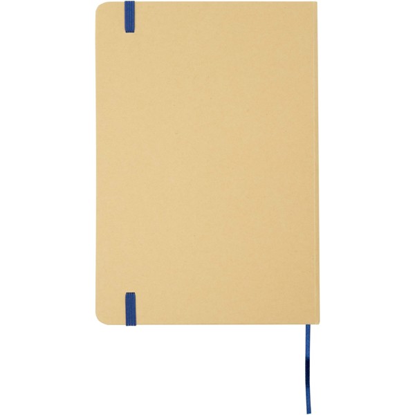 Carnet à couverture rigide A5 Nelida en carton recyclé - Bleu océan