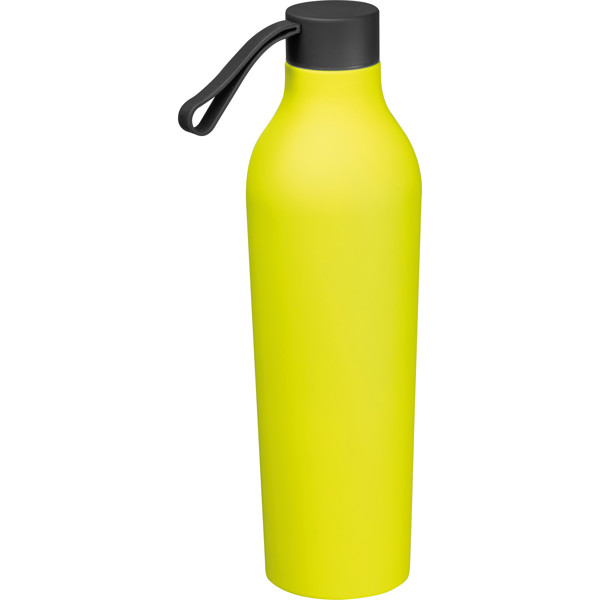 Rubberised drinking bottle, 750ml DARIA - Yellow