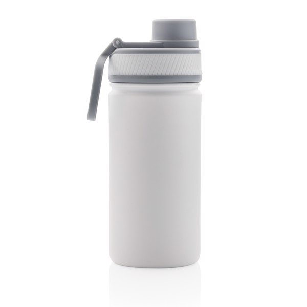 Vacuum stainless steel bottle with sports lid 550ml - White / Grey