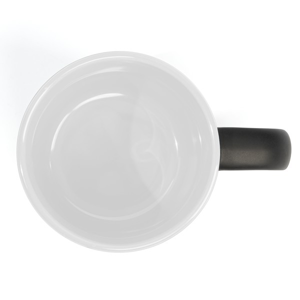 Zanzibar - Tasse en céramique noire matte de 355 ml avec ColourPop - Blanc / Sérigraphie