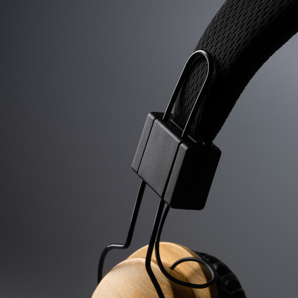 Personalised wireless headphones in RPET and bamboo with Bluetooth 5.0