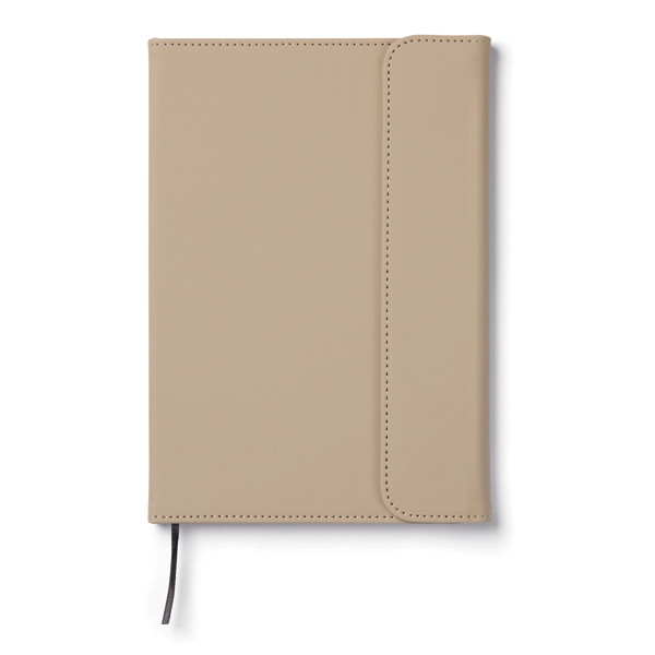 VINGA Baltimore GRS certified paper & PU notebook - Greige