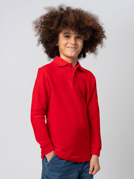 Evolution Polo Kids LS - White / 11/12