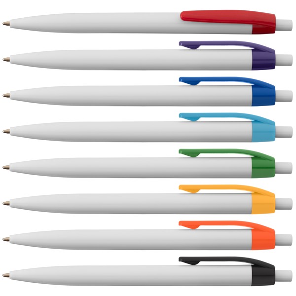 Stylo ColourFlow en plastique recyclé - Assortiment / Sérigraphie