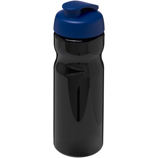 Bouteille de sport H2O Active® Base 650ml avec couvercle à clapet - Noir / Bleu