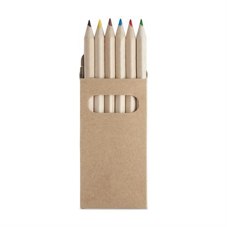 Personalised wooden pencil set in cardboard box 6 units EN71 certified