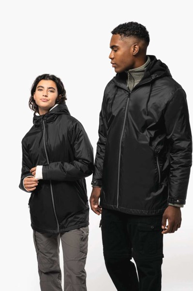 Unisex Hooded Jacket With Micro-Polarfleece Lining - Silver / 2XL