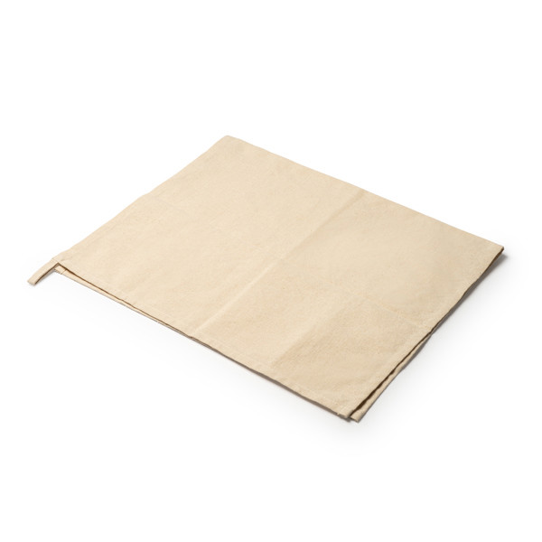 Paño de cocina personalizado de algodón Fairtrade 180 g/m² con cinta para colgar
