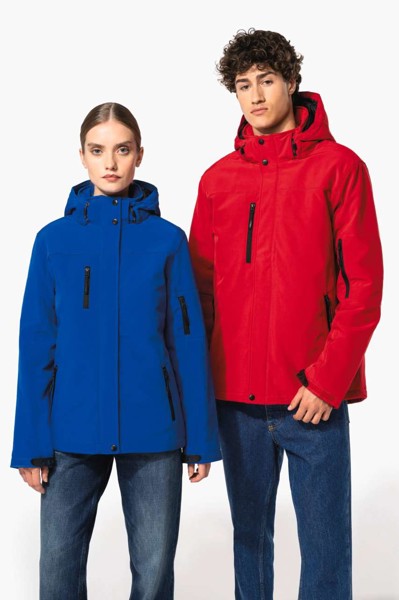 Ladies’ Hooded Softshell Lined Parka - Titanium / XL