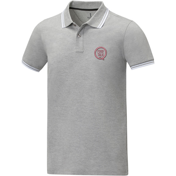 Polo tipping Amarago manches courtes homme - Gris / 3XL