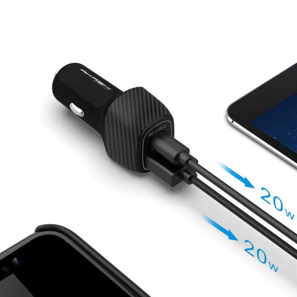 KEKU - CHARGEUR ALLUME CIGARE TURBO CAC USB TYPE-C 20W + USB-A QC3.0