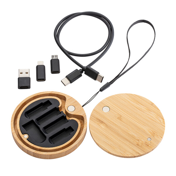 Câble de charge 6 in 1 CONVERTICS BAMBOO - marron