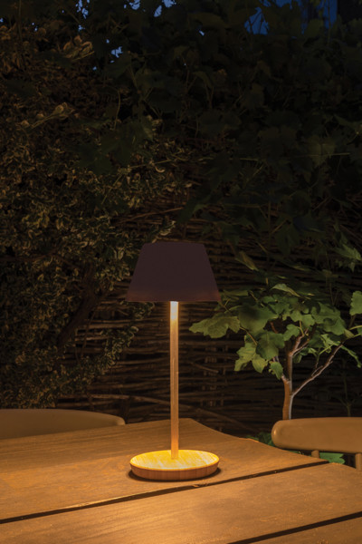 USB stolná lampa Pure Glow z RCS recykl. plastu, biela