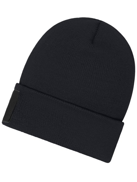 Beanie with Patch - Thinsulate - Black