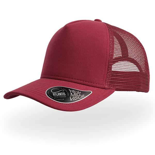 Boné Rapper Jersey, 50% Poliéster/ 50% Algodão - Bordeaux