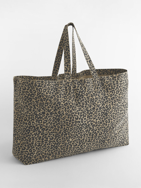 Leopard print Canvas Oversized Tote Bag