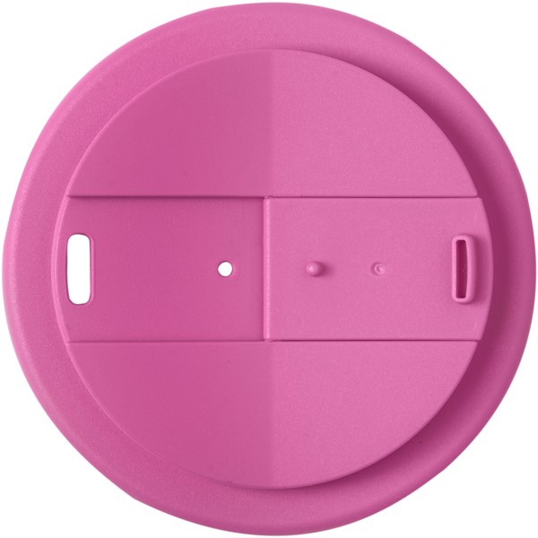 Americano® Espresso Eco 250 ml recycelter Isolierbecher mit auslaufsicherem Deckel - schwarz / magenta