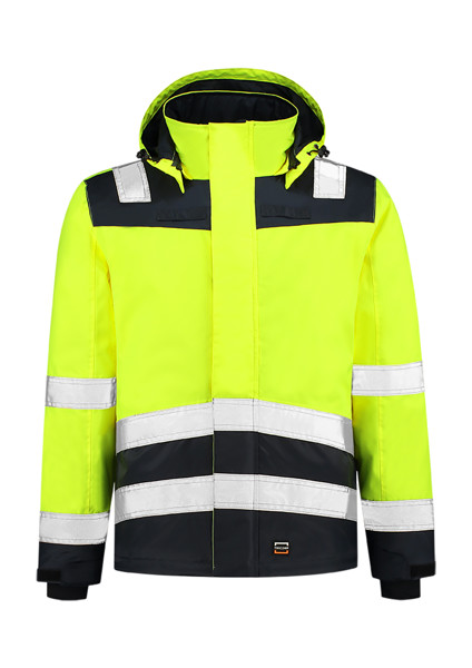 Pracovná bunda unisex Tricorp Midi Parka High Vis Bicolor - Fluorescenčná Žltá / 2XL